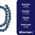 thumbnail image 4 of The Bead Chest Cobalt Blue Circular Natural Wood Beads (15x15mm): Organic Eco-Friendly Wooden Bead Strand for DIY Jewelry, Crafts, Necklace and Bracelet Making, 4 of 4