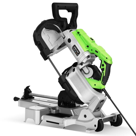 ToyKAKA Compact Portable Band Saw Machine for Metal Cutting with LED Visibility