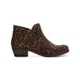 thumbnail image 3 of SUN STONE Womens Brown Animal Print Cushioned Breathable Slip Resistant Abby Round Toe Block Heel Booties 7 M, 3 of 4