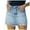 Z2-Blue, variant on vigerkar Women's Sexy Mid Waist Zipper Closure Frayed Raw Hem Ripped Mini Denim Skirts Blue, L