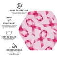 thumbnail image 4 of Bingfone Vintage Breast Cancer Ribbons Awareness Leather Drinks Coasters With Set Of 6,Suitable For Home Kitchen,Coffee Cup Coasters Home Gift, 4 of 9