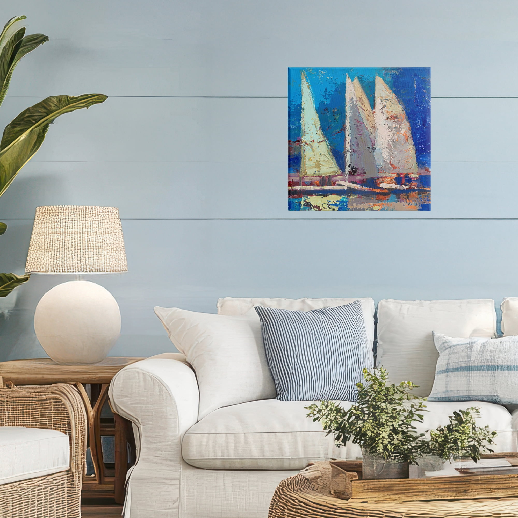 Stupell Industries A Strong Wind Sailboats Canvas Wall Art, design by Beth A. Forst