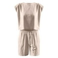 thumbnail image 4 of Nmmued Two Piece Short Set for Women, Workout Sets for Women, Tank and Shorts Set Women, Athleisure Sets Women, Summer Sets for Women, Beige L, 4 of 4