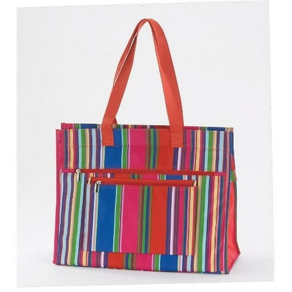 Joann Marrie Designs Insulated Tote Bag - Orange Stripe - Pack of 2