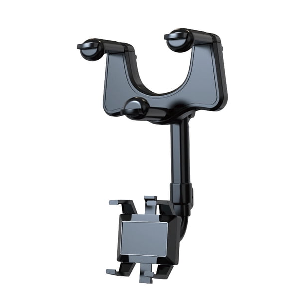 GOOHOCHY Retrovisor del automóvil Mirror Soporte de teléfono 360 grados Vehículo giratorio Soporte de teléfono móvil