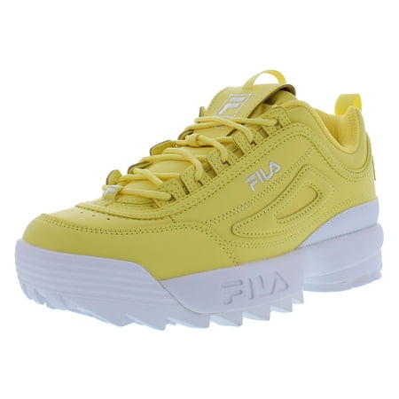 Fila Disruptor II Premium Womens Shoes Size 6, Color: Gold Finch/White/White