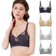 thumbnail image 2 of Women's Sexy Lace Nursing Bra Non Padded Underwire Unlined Bra Full Coverage Plus Size Lace Bralette, 2 of 7
