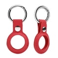 thumbnail image 1 of Key Chain Ring Cover Snap Closure Protective Leather Case for AirTag, 1 of 7