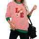 thumbnail image 4 of Xuyuer Christmas Sequins Sweatshirts Women Jolly Patch Crewneck Loose T-Shirt Xmas Long Sleeve Pullover Top, 4 of 6