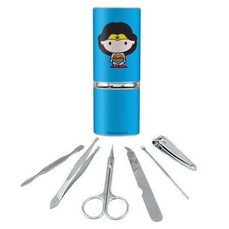 Wonder Woman Cute Chibi Character Stainless Steel Manicure Pedicure Grooming Beauty Care Travel Kit
