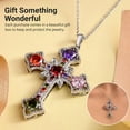 thumbnail image 6 of DELIVERING JOY Stainless Steel Orange Cubic Zirconia Pink Cross Pendant Necklace Delicate 20 Inches Ct 10.2 Unique Catholic Faith Christian Religious Jewelry Christmas Gifts for Women, 6 of 6