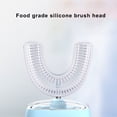 thumbnail image 5 of Cepillo de dientes eléctrico inteligente para niños, recargable sónico, 360 grados, automático, con forma de U, dibujos animados, luz azul, 5 of 5