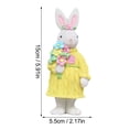 thumbnail image 3 of Easter Party Bunny Sculpture Holiday Scene Layout Living Room Furnishings Knitted Woolen Rabbit Desktop Ornaments, 3 of 6