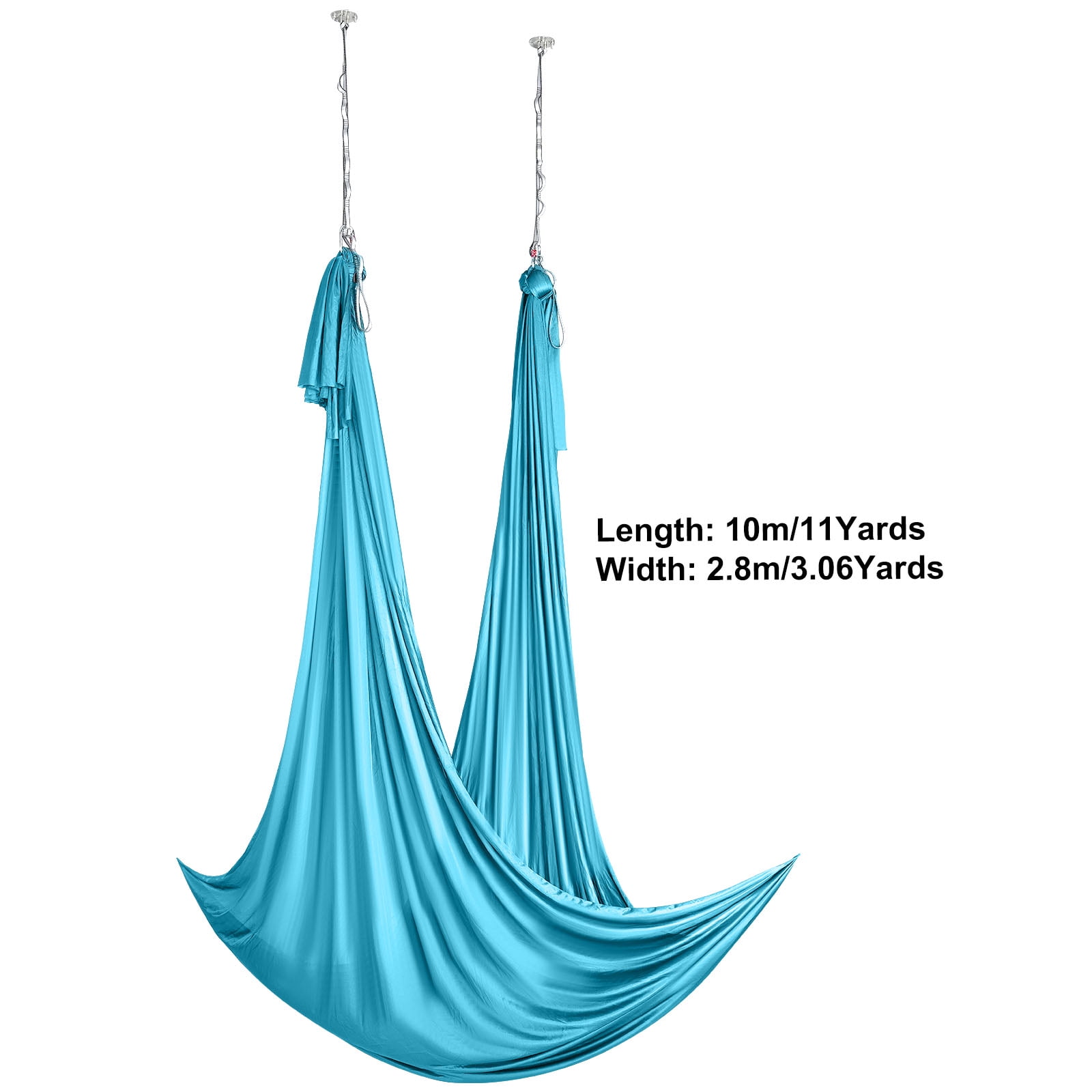 KFFKFF 11 Yards Aerial Silk Yoga Swing Set Hammock Trapeze