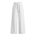 thumbnail image 6 of Ozmmyan 2026 Fleece Wide Leg Sweatpants for Womens High Waist Drawstring Baggy Lounge Pants with Pockets, 6 of 6