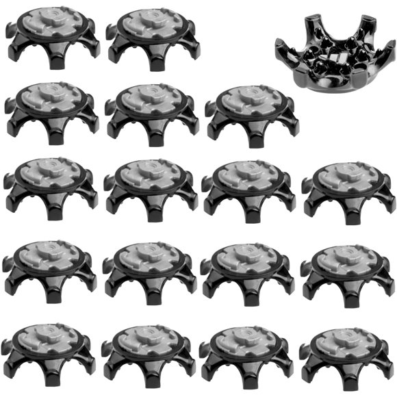 YCSHIPO 16 Pcs Golf Shoe Spikes Replacement Cleats - Easy Install Black TPU Grip for Enhanced Traction