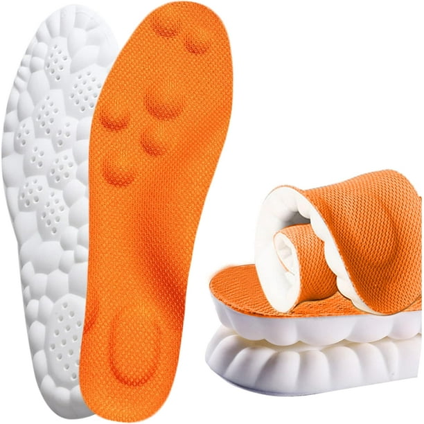 Plantillas de espuma viscoelástica con soporte para el arco para mujeres y hombres, plantillas de masaje cómodas, plantillas de repuesto para zapatillas deportivas, botas de trabajo