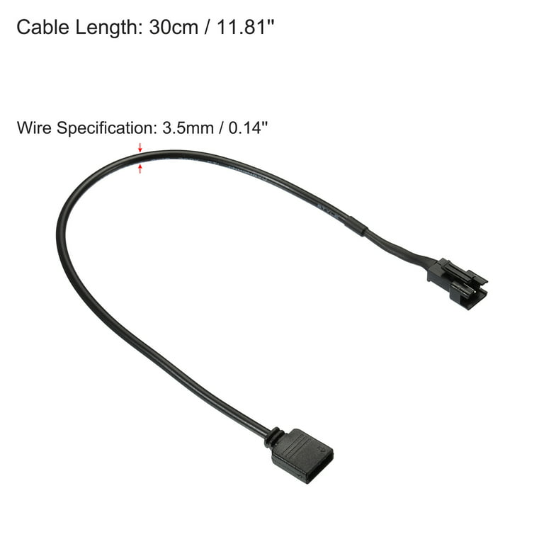30cm Addressable RGB Extension Cable with Male Pins / 2-Pack