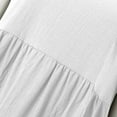 thumbnail image 4 of 2024 Women's Cotton Linen A-Line Dress - Round Neck Plus Size Loose Fit, Casual Office Summer Wear, 4 of 6