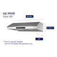 Hauslane PS10 30inch Stove Vent Stainless Steel AutoShut Off