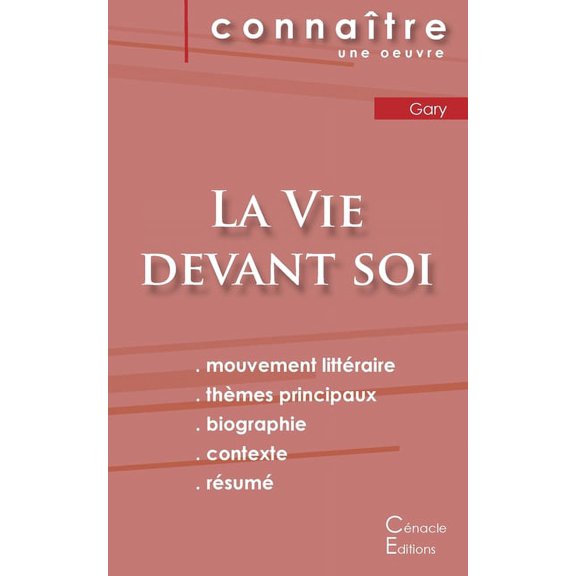 Fiche de lecture La Vie devant soi de Romain Gary (Analyse littéraire de référence et résumé complet), (Paperback)