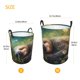 thumbnail image 3 of Balery Daisy Sleeping Sloth Cesta de ropa redonda con asas, impermeable, independiente, para ropa, juguetes, dormitorio y familia-Small, 3 of 6