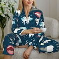 thumbnail image 6 of Easygdp Dental Women's Long-Sleeve Shirt and Full-Length Bottom Pajama Set,Two Piece Loungewear Soft Pajama Top and Pants Pjs Sleepwear-Medium, 6 of 7