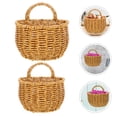 thumbnail image 4 of Juego de cesta de almacenamiento tejida colgante, cesta decorativa de pared, organizador de almacenamiento para ajo y jengibre, 1 Juego, 4 of 8