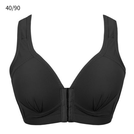 

1111Fourone Wireless Bra Breathable Front Buckle Wide Strap Thin Underwear for Women Girl