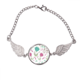thumbnail image 1 of Punch flor planta pintura Pulsera pulsera pulsera alas de ángel pulsera, 1 of 3