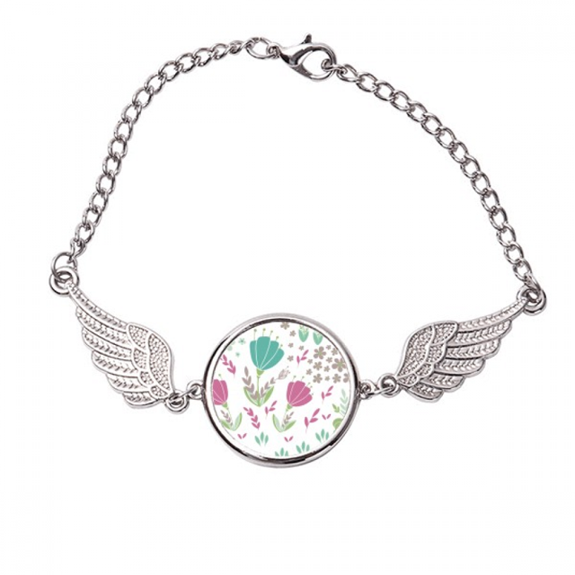 Punch flor planta pintura Pulsera pulsera pulsera alas de ángel pulsera