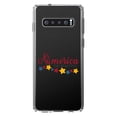 thumbnail image 1 of DistinctInk Clear Shockproof Hybrid Case for Samsung Galaxy S10+ PLUS (6.4" Screen) - TPU Bumper Acrylic Back Tempered Glass Screen Protector - America the Beautiful Stars, 1 of 2