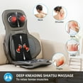thumbnail image 4 of Comfier Shiatsu Neck Back Massager, 2D/3D Kneading Massage Chair Pad, Heating Compression Seat Cushion Massagers, Ideal Gifts - Black, 4 of 7
