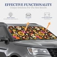 thumbnail image 4 of Gaeub Sunflowers Mushrooms Foldable Auto Sun Blocker Visor, Sunshade for Car Front Window, Keeps Your Vehicle Cool - Small, 4 of 7