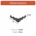 thumbnail image 3 of 4 Pack 4 inch Metal Corner Protector - Black - Furniture Corner Hardware Corner Bracket Metal Embellishments for Wood Decorative Metal Trim The Sonora Series by Borderland Rustic Hardware, 3 of 3