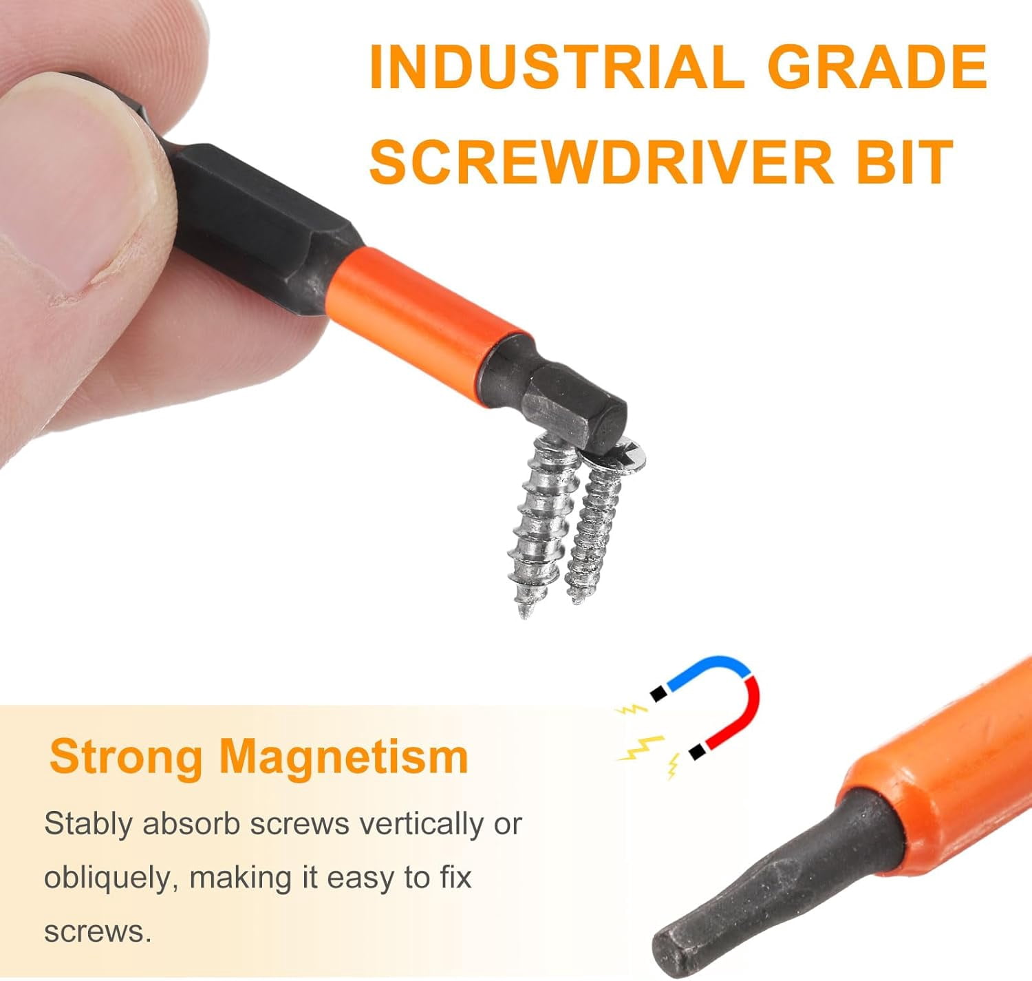 FRKSMD-5pcs Hex Head Wrench Drill Bit 1.5mm(H1.5) Metric 1/4" Hex Shank 2"(50mm) Length S2 Steel Magnetic Impact Drivers Screwdriver Bit Hexagon Electric Drill Bits