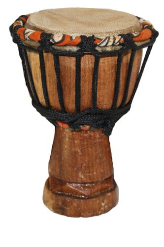 African Djembe Drum Mini Desktop Gift - 2" X 4" - Really Works!