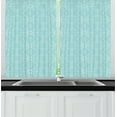 thumbnail image 1 of Star Kitchen Curtains, Intertwined Star Formed Celestial Body Retro Motifs Monochrome Paramount Print, Two Panels Drapes with Rod Pocket Room Decor, 55" X 45", Seafoam and White, by Ambesonne, 1 of 1