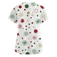 thumbnail image 5 of Garbnen Christmas Fitted Scrub Tops Women Stretchy V Neck Short Sleeve Womens Workout Tops Xmas Printed Nurse Uniform with Pockets S-5XL, 5 of 5