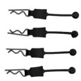 thumbnail image 3 of M Buder 4 Piezas 1/10 Clips para Carcasa de Coche RC Pines de Silicona Universales de Repuesto Modelo Accesorios para Automóviles de Control Remoto Color Negro 12.0 cm, 3 of 9