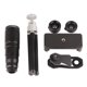 thumbnail image 1 of Kit de lentes Teleobjetivo externo 22X Ojo de pez de 205 grados Lente gran angular de 120 grados Lente acro 25X para teléfono inteligente, 1 of 5