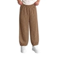 thumbnail image 4 of SHTXOZHI Corduroy Print Pants For Girls Elastic Waist Loose Casual Bottoms Warm Breathable Elastic Cuffed Jogger Pants, 4 of 5