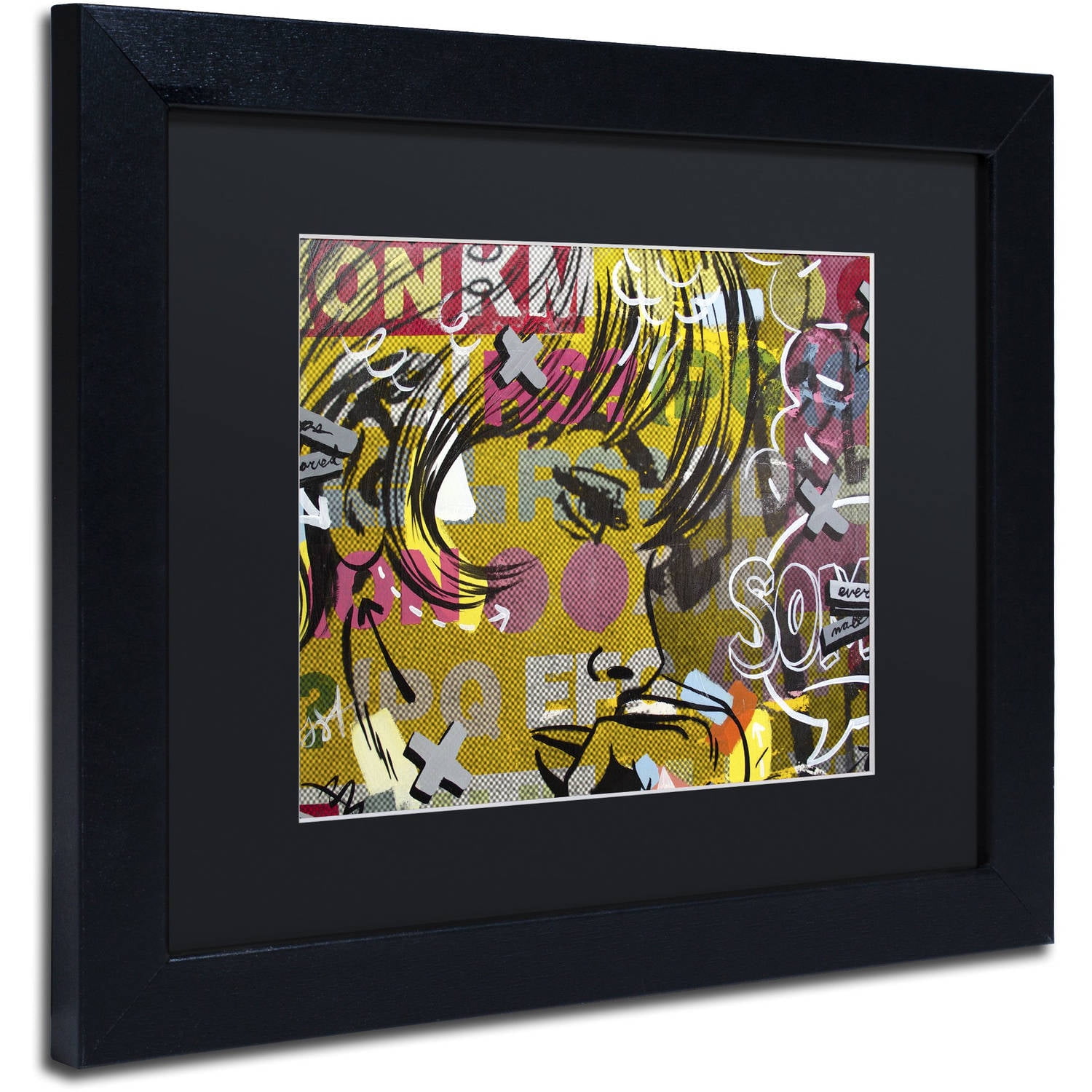 Trademark Fine Art "Every Sometimes" Canvas Art by Dan Monteavaro Black Matte, Black Frame