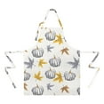 thumbnail image 2 of Fall Pumpkins Leaves Pattern Apron-Garden Aprons for Women with Pockets-Cotton Linen Waterproof Kitchen Cooking Gardening Aprons Adjustable for Kitchen,Cooking,BBQ and Salon 33"x27", 2 of 7