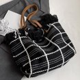thumbnail image 1 of Las bolsas de asas de las señoras del viaje de la capacidad grande forman el enrejado portátil simple casual, 1 of 8