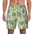 thumbnail image 3 of Uemuo Green Snake Pattern Mens Swim Trunks Quick Dry Board Shorts with Mesh Lining, Stretch Beach Shorts Quick Dry No-Chafing Board Shorts-Large, 3 of 9