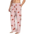 thumbnail image 2 of Xecao Hand Drawn Strawberry Men's Straight Lounge Pajama Pants: The Ultimate in Comfortable Sleepwear, 2 of 9