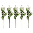 thumbnail image 1 of 5PCS Bayas artificiales Tallos de bayas artificiales Decoración para sala de estar Oficina Blanco, 1 of 10