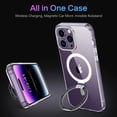 thumbnail image 4 of for iPhone 14 Pro Max Magnetic Case with Invisible Stand [Compatible with Magsafe], Clear Full Body Cover Slim Transparent Shockproof Phone Case for Apple iPhone 14 Pro Max 6.7", Clear, 4 of 17