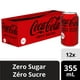 Coca-Cola zéro sucre 355mL Canettes, paquet de 12 12 x 355 mL – image 1 sur 10